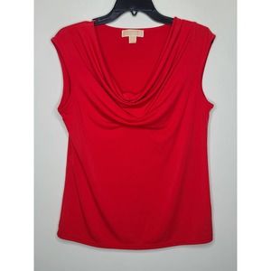 Michael Kors Red Sleeveless Blouse